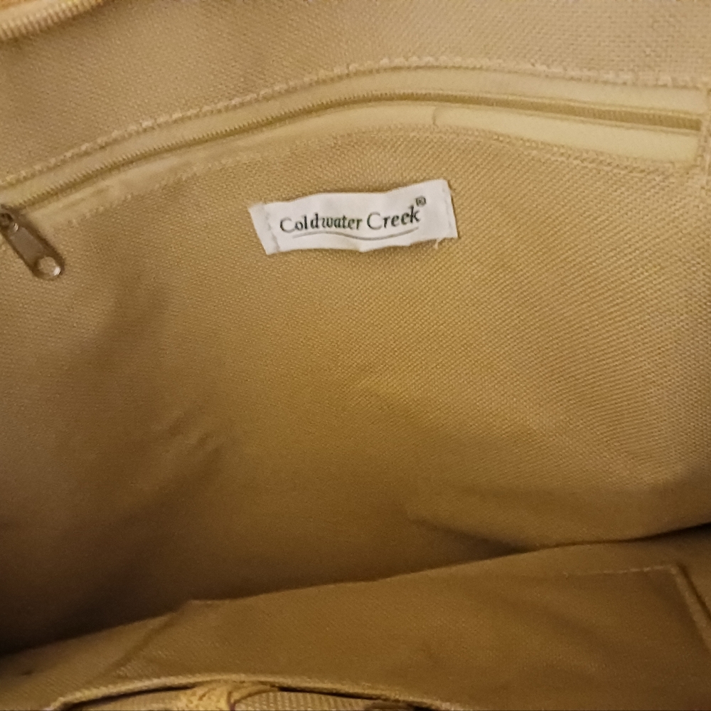 Coldwater Creek Natural Vegan Handbag 👜New!👛With Attached Coin Purse Gift. 🎁 - Picture 11 of 11